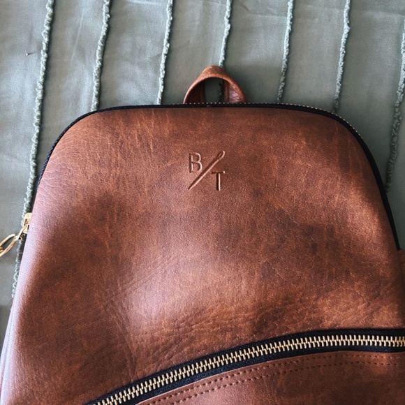 ByTavi Fair Trade Vegan Leather Brown Panha Mini Backpack - NWT - Picture 3 of 8